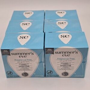 Summer's Eve Daily Gentle Cloths Fragrance Free 16ct (6 Box Pack) 96 Total Wipes